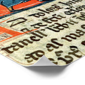 Arts die een wond met vuur opheft poster (Hoek)