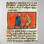 Arts die een wond met vuur opheft poster (Voorkant)