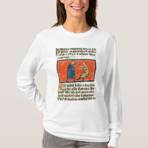 Arts die een wond met vuur opheft t-shirt