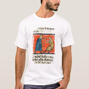 Arts die een wond met vuur opheft t-shirt