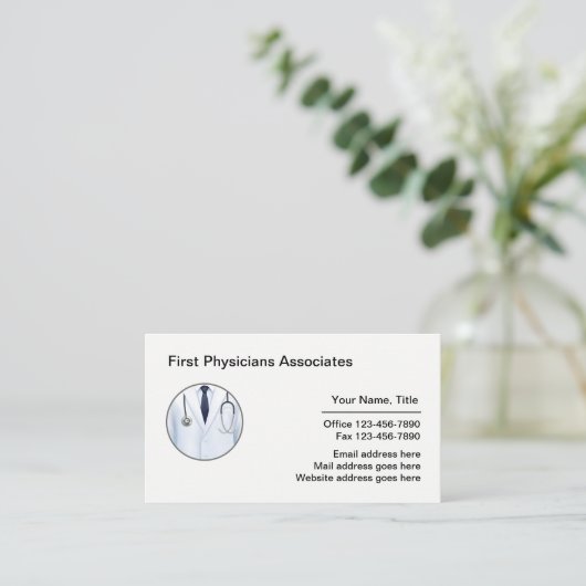 Arts Doctor Kantoor Visitekaartjes (Staand voorkant)