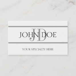 Arts Doctor MD Medical Silver Stripes White Visitekaartje
