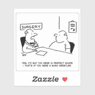 Arts en Cartoon bij chirurgie. Sticker