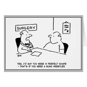 Arts en patiënt Overgewicht Obesitas Sumo Cartoon