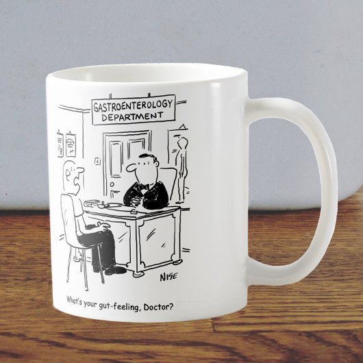 Arts en patiënt tijdens de chirurgie van de arts - koffiemok