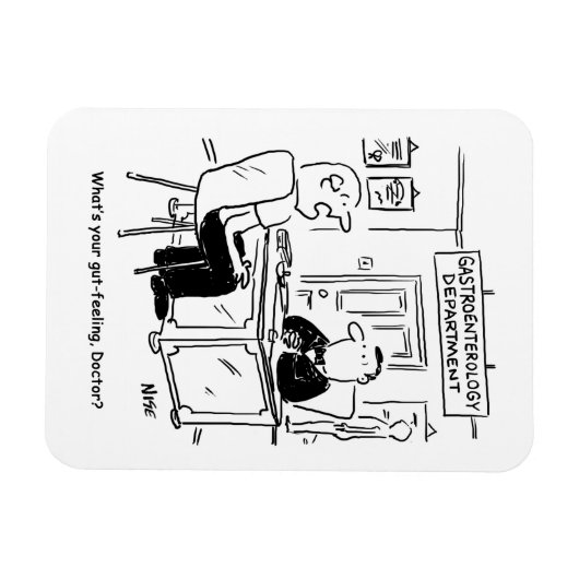 Arts en patiënt tijdens de chirurgie van de arts - magneet (Horizontaal)