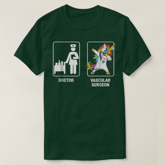 Arts- en vaatchirurg Unicorn Dabbing Gifts T-shirt (Design voorkant)