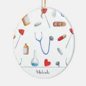 Arts- en verpleegkundigen - Patroon kerst Keramisch Ornament (Links)