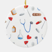 Arts- en verpleegkundigen - Patroon kerst Keramisch Ornament (Achterkant)