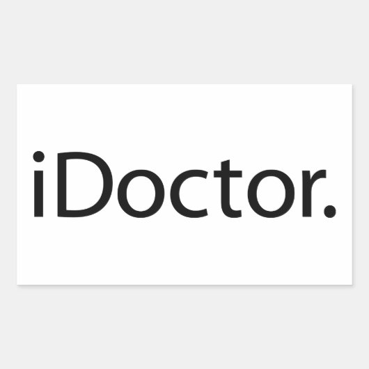 Arts (iDoctor) Rechthoekige Sticker (Voorkant)
