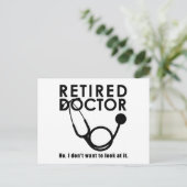 Arts in ruste met Stethoscoop en Sassy Funny Quote Briefkaart (Staand voorkant)