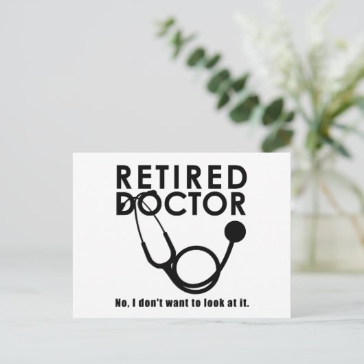 Arts in ruste met Stethoscoop en Sassy Funny Quote Briefkaart (Staand voorkant)