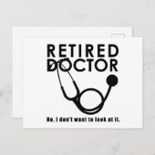 Arts in ruste met Stethoscoop en Sassy Funny Quote Briefkaart (Voorkant / Achterkant)