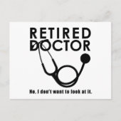 Arts in ruste met Stethoscoop en Sassy Funny Quote Briefkaart (Voorkant)