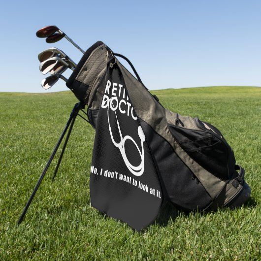 Arts in ruste met Stethoscoop en Sassy Funny Quote Golfhanddoek (Groen)