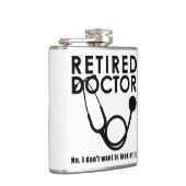 Arts in ruste met Stethoscoop en Sassy Funny Quote Heupfles (Rechts)