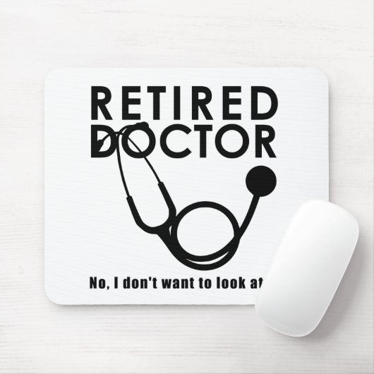 Arts in ruste met Stethoscoop en Sassy Funny Quote Muismat (Met muis)