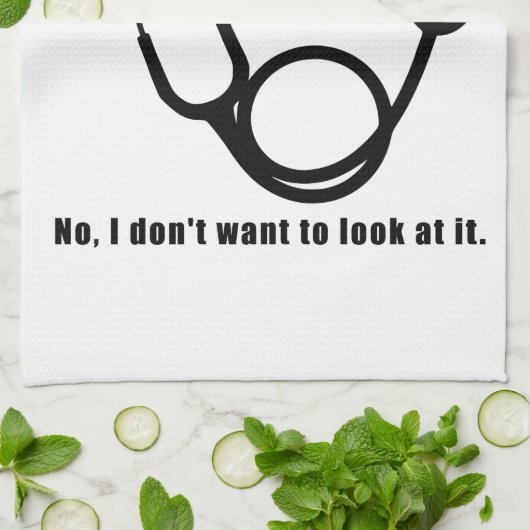 Arts in ruste met Stethoscoop en Sassy Funny Quote Theedoek (Gevouwen)