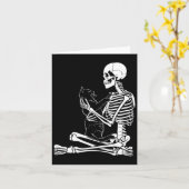 Arts Kat Skeleton Halloween kostuum schedel en ca Kaart (Gele Bloem)