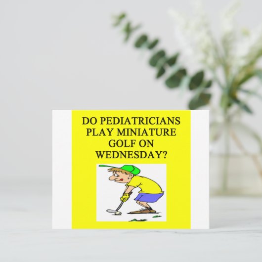 Arts kinderarts grap briefkaart (Staand voorkant)