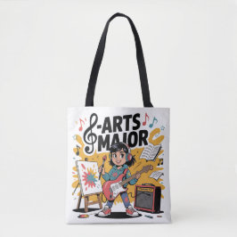 Arts Major Cartoon Illustration - Unique Creative  Tote Bag