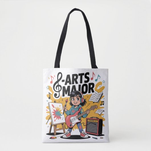 Arts Major Cartoon Illustration - Unique Creative  Tote Bag (Voorkant)