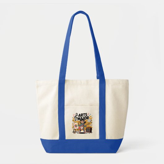 Arts Major Cartoon Illustration - Unique Creative Tote Bag (Voorkant)