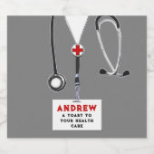 Arts Medical School Graduation Party Wijnlabel Sparkling Wijnetiket (Enkel label)