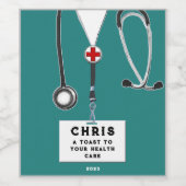 Arts Medical School Graduation Party Wijnlabel Wijn Etiket (Enkel label)