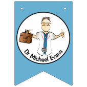 Arts Medisch Afstuderen Mannelijke Cartoon Vlaggetjes (Eerste vlag)