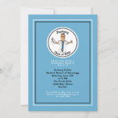 Arts Medisch Cartoon voor Hem Blauw Afstuderen Kaart (Voorkant)