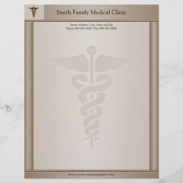 Arts Medisch Dokter Letterhead Briefhoofd Sjabloon (Voorkant)