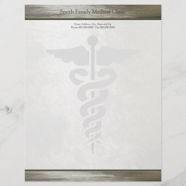 Arts Medisch Dokter Letterhead Briefhoofd Sjabloon (Voorkant)