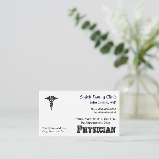 Arts Medisch Symbool Visitekaartje (Staand voorkant)