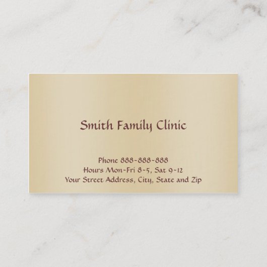 Arts Medisch Symbool Visitekaartje (Achterkant)