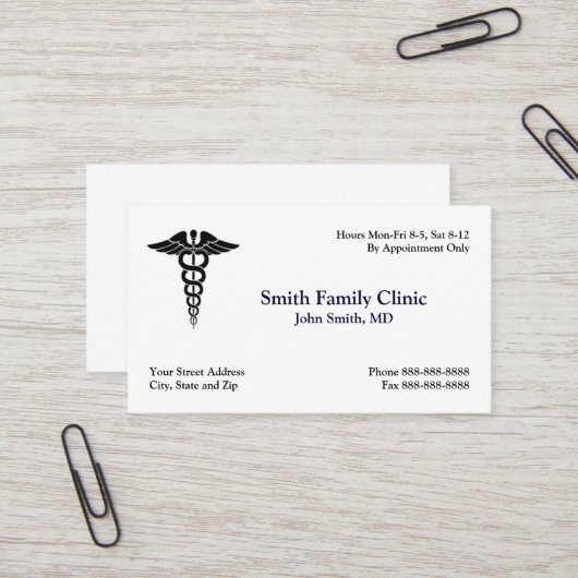 Arts Medisch Symbool Visitekaartje (Voorkant / Achterkant in situ)