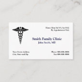 Arts Medisch Symbool Visitekaartje (Voorkant)