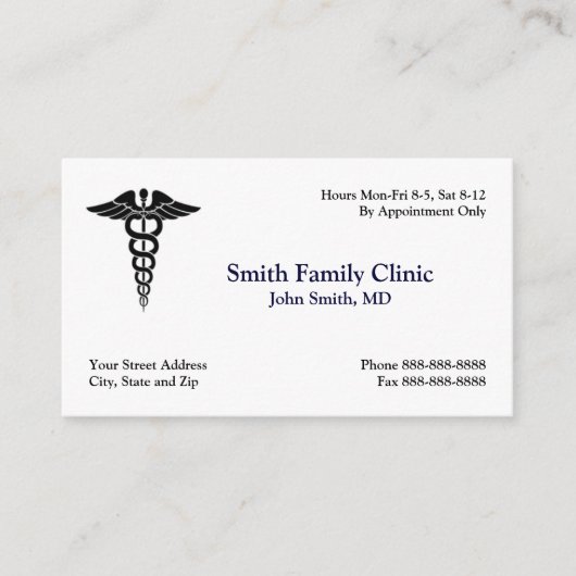Arts Medisch Symbool Visitekaartje (Voorkant)