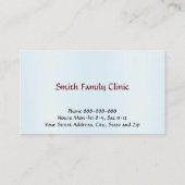 Arts Medisch Symbool Visitekaartje (Achterkant)