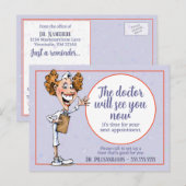 Arts Medische afspraak herinnering Grappige Verple Briefkaart (Voorkant / Achterkant)