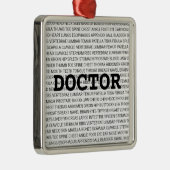 Arts Medische Terminologie Kerstmis Metalen Ornament (Rechts)