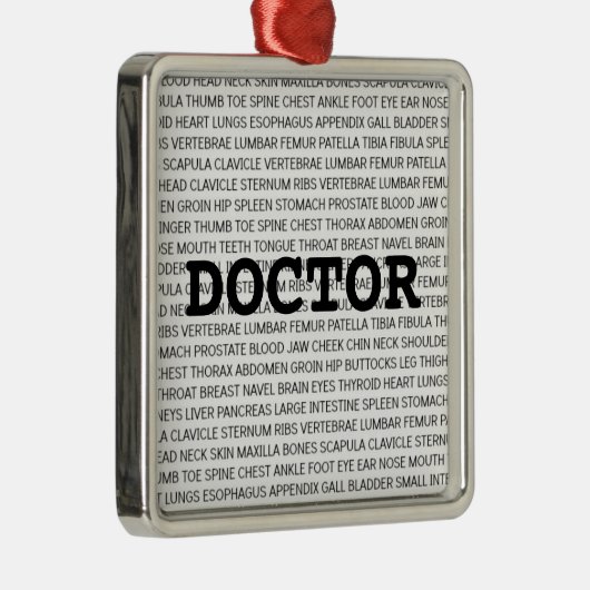Arts Medische Terminologie Kerstmis Metalen Ornament (Rechts)