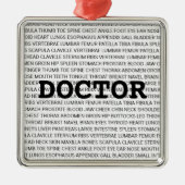 Arts Medische Terminologie Kerstmis Metalen Ornament (Voorkant)