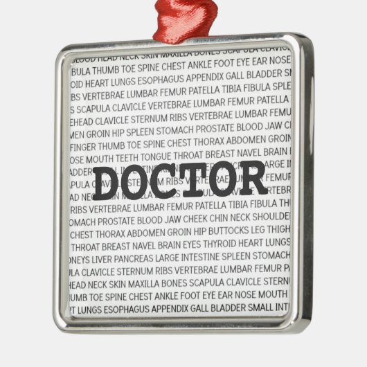 Arts Medische Terminologie Kerstmis Metalen Ornament (Links)