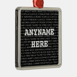 Arts Medische Terminologie Kerstmis Metalen Ornament