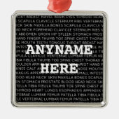 Arts Medische Terminologie Kerstmis Metalen Ornament (Voorkant)