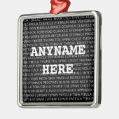 Arts Medische Terminologie Kerstmis Metalen Ornament (Links)