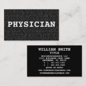 Arts Medische Woorden Visitekaartje (Voorkant / Achterkant)