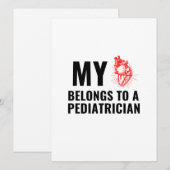 Arts met kinderarts grappig hart feestdagenkaart (Voorkant / Achterkant)