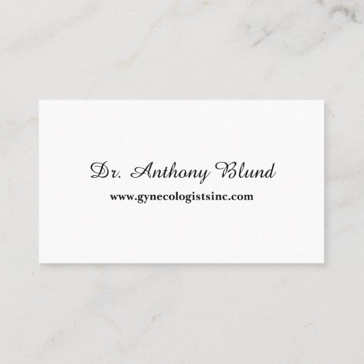 Arts met QR-code Visitekaartje (Achterkant)